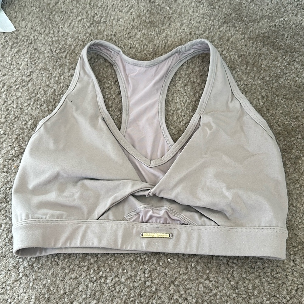 WHITNEY SIMMONS x Gymshark sports bra, size small, stone